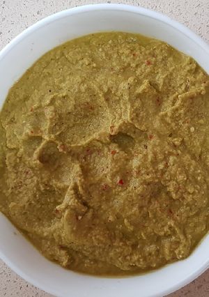 A picture of Ridge gourd chutney.