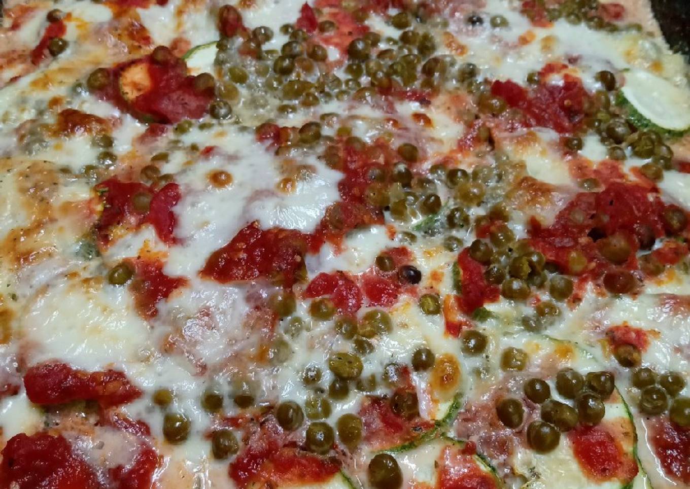 Pastel de zuchinis y arvejas