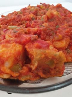 Una foto de Bacalao con sanfaina a mi manera