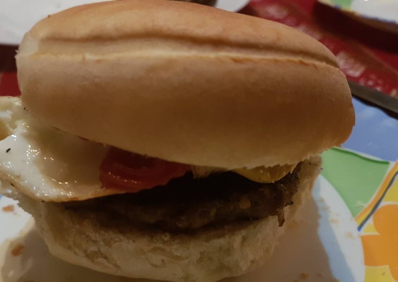 Hamburguesa casera a la chapa