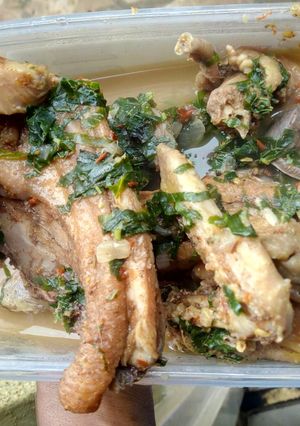 A picture of Chicken peppersoup.