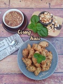 Foto resep 914. Cireng Nasi Saus Kacang Kobe (Bumbu Rujak)