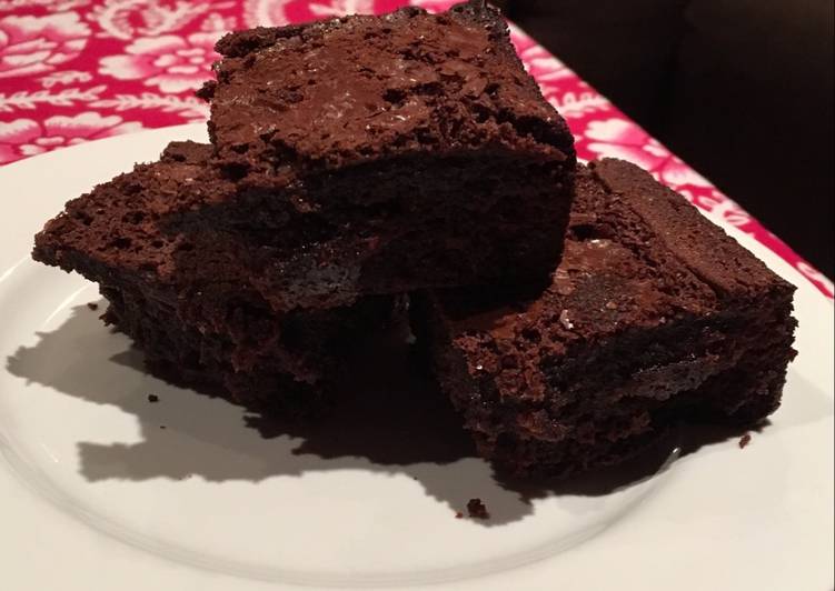 Simple Way to Make Mega-chocolatey cherry and Amaretto brownies