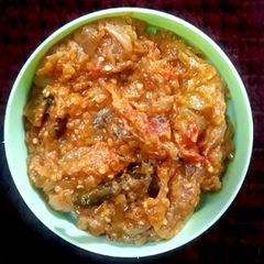 A picture of Egg plant bhurji.