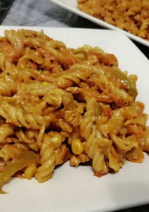 A picture of Chicken & vegetables Cheese Pasta ❤️.