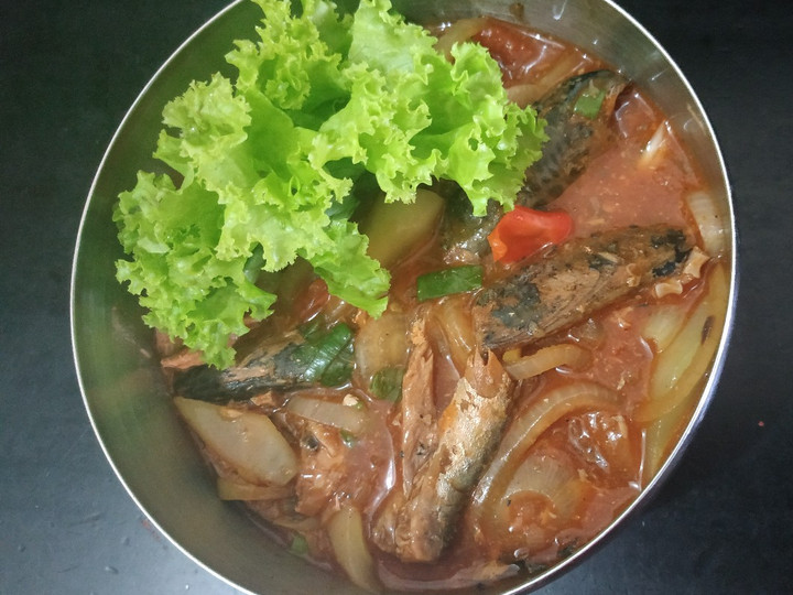 Resep Ikan kalengan sarden/mackerel saos tomat enak pake banget Anti Gagal