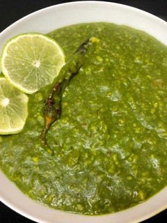 A picture of Oats Spinach Moong Dal Khichdi.