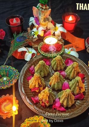A picture of Thandai Modak.
