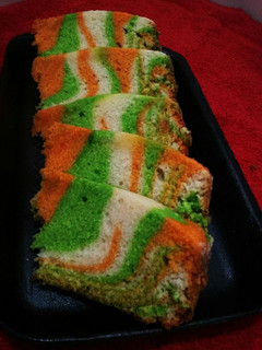 A picture of Tricolour Cake.