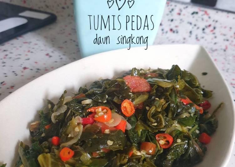 YUK DICOBA! Resep Tumis pedas daun singkong