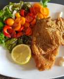 #Milanesa con ensalada rápida