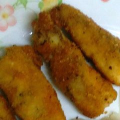 A picture of Fish fingers coated with corn flakes #fish contest.