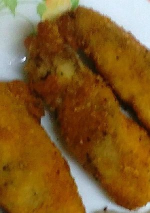 A picture of Fish fingers coated with corn flakes #fish contest.