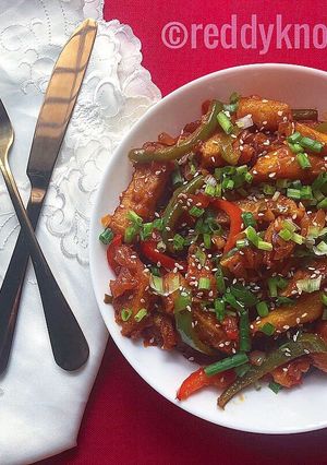 A picture of Crispy Chilli Potatoes.