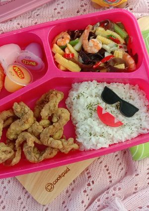 Foto resep Tumis Jagung Muda, buncis, jamur kuping, dan udang