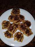 Pepas de coco con dulce de leche y chocolate. Muy fácil!!!