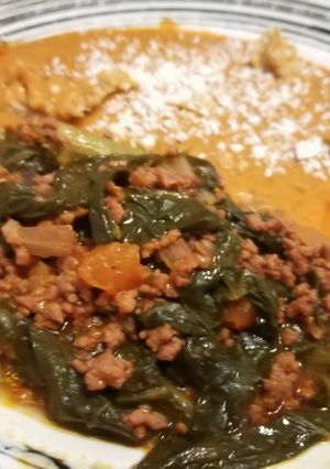 Una foto de Acelgas con Carne 🍖 Molida