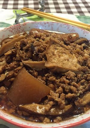 香菇肉燥滷油豆腐 的食譜成品照片