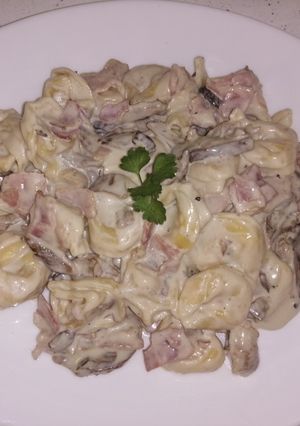 Foto principal de Raviolis de setas, bacon y roquefort