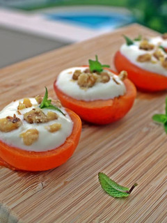 Una foto de Albaricoques rellenos de yogur
