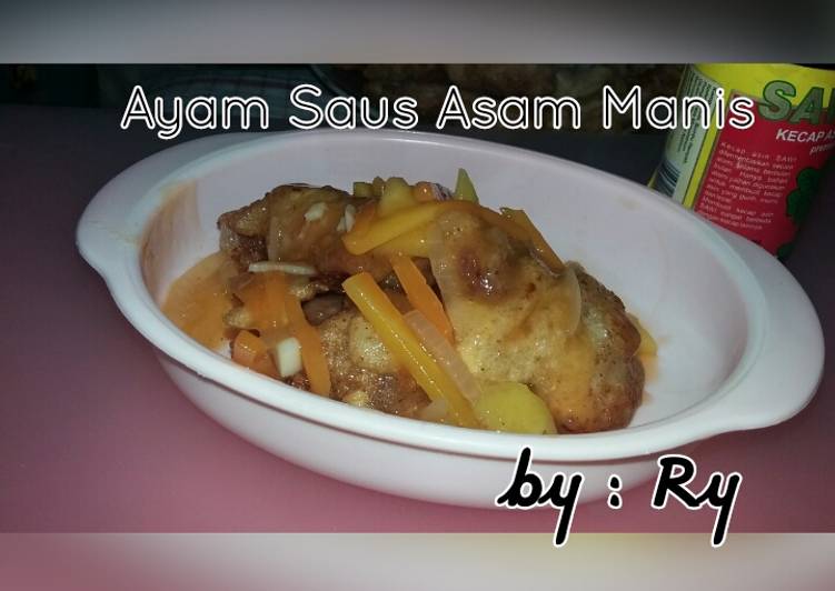 Resep Chicken Pop with Sweet and Sour Sauce (Ayam saus asam manis) Anti Gagal