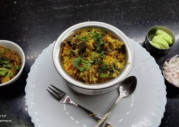 Restaurant style mutton Biryani and mutton masala