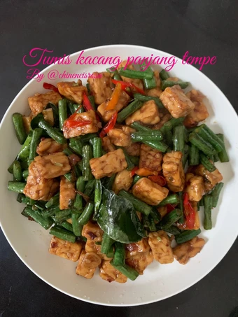 Langkah Gampang Membuat Resep Tumis kacang panjang tempe yang Enak Banget Anti Ribet, Mantap