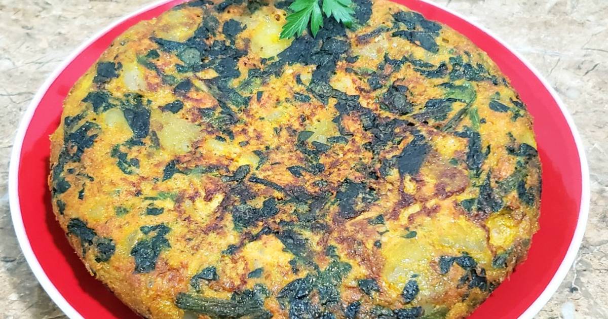 Tortilla de patatas, espinacas y zanahoria Receta de Adriana Cookpad