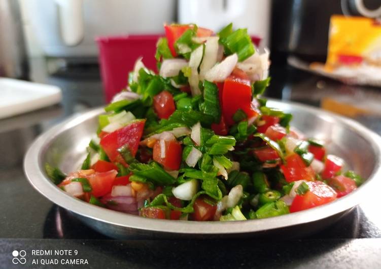 Spring Onion Salad - My kind of Christmas tree