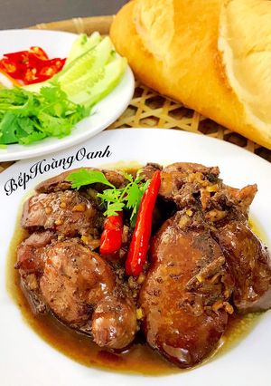 Hình của món Phá Lấu Lòng Gà.