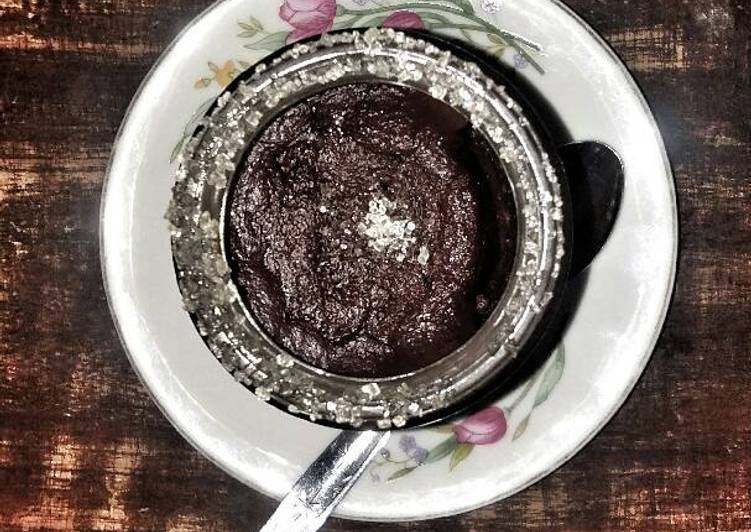 Chocolate cake in jar
