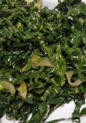 A picture of Fried kales.