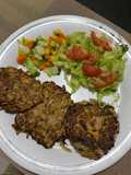 Tortitas de carne molida con vegetales