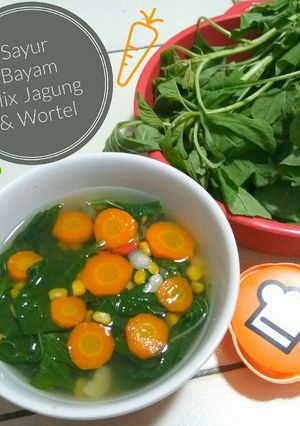 Foto resep Sayur Bayam Mix Jagung & Wortel
