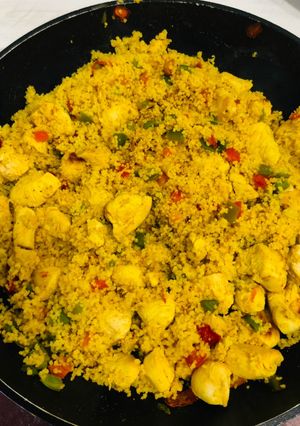 Una foto de Cous cous al curry
