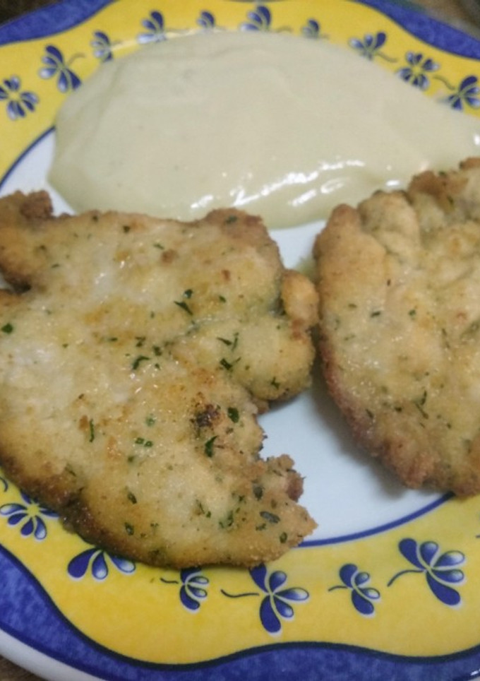 Una foto de Pechuga empanada súper tierna