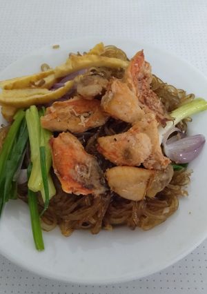 Hình của món Miến Xào Cua.