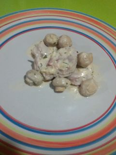 Una foto de Solomillo de cerdo con salsa de champiñones