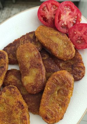 عکسی از دستور کتلت سیبزمینی بدون تخممرغ