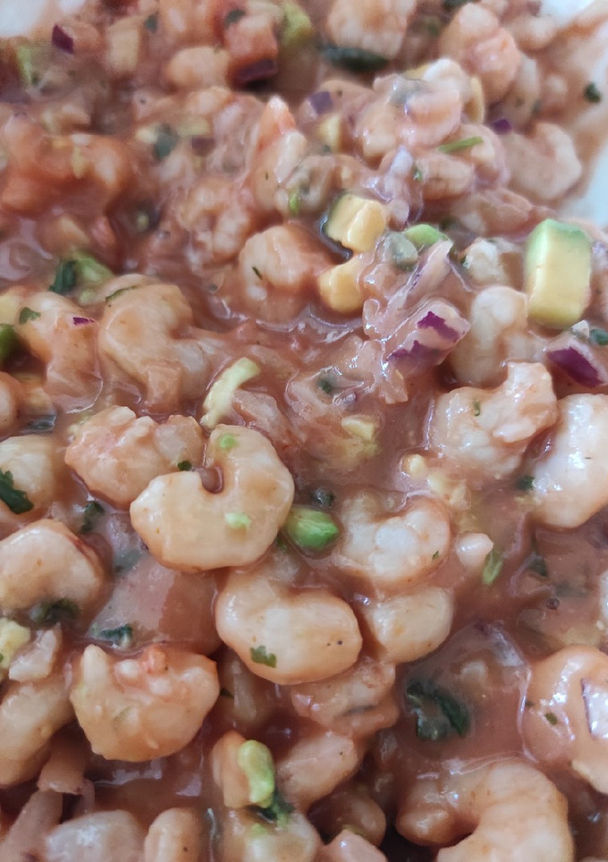 Una foto de Ceviche de camarones