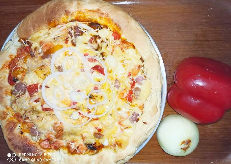 Resep Pizza sosis melted yang Sempurna