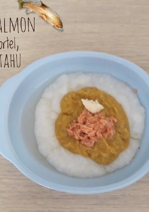 Foto resep Mpasi Nasi Tim with Salmon