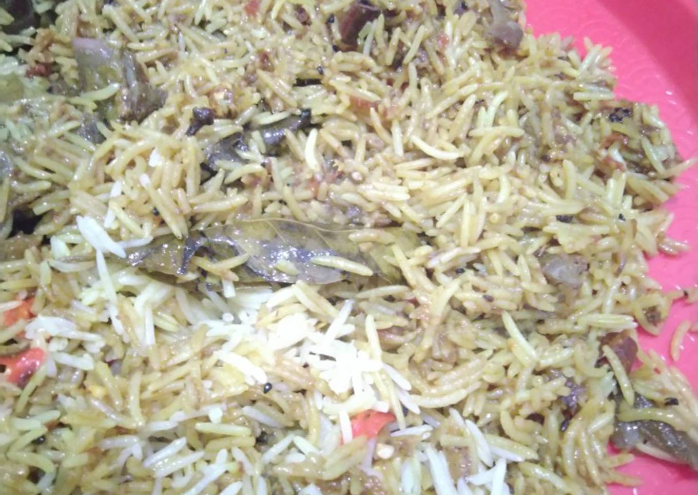 Chicken biryani oily/berminyak (pakai ayam kampung)