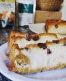 Budín de pan sin tacc con leche de almendras