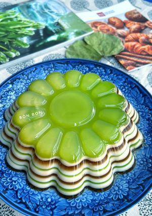 Hình của món Rau Câu 3 Màu (Lá Dứa, Cà Phê, Sữa Dừa).