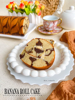 Foto resep Banana roll cake