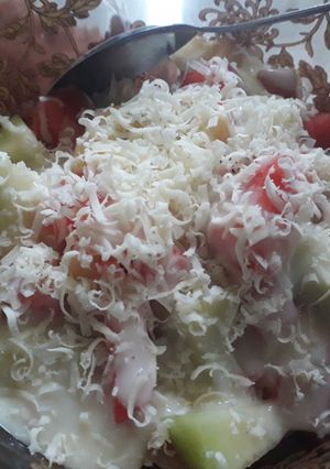 Foto resep Salad buah sederhana