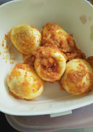 Foto resep Telor glundung balado #ketopad_cp_telor