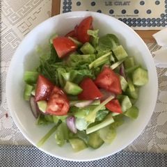 A picture of Greek salad.