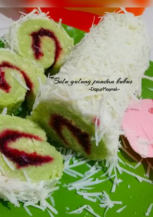 Foto resep Bolu gulung pandan kukus irit